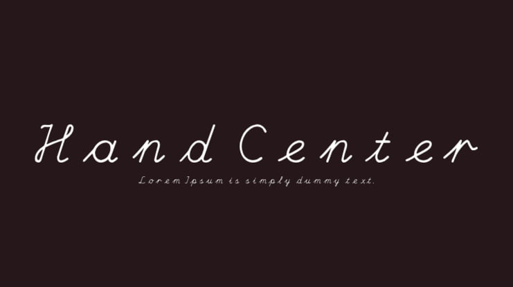 Hand Center Font