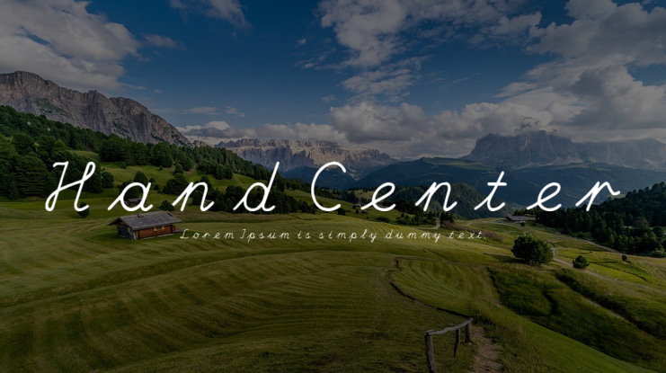 Hand Center Font
