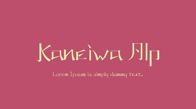 Kaneiwa Alp Font