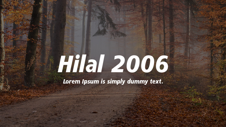 Hilal 2006 Font