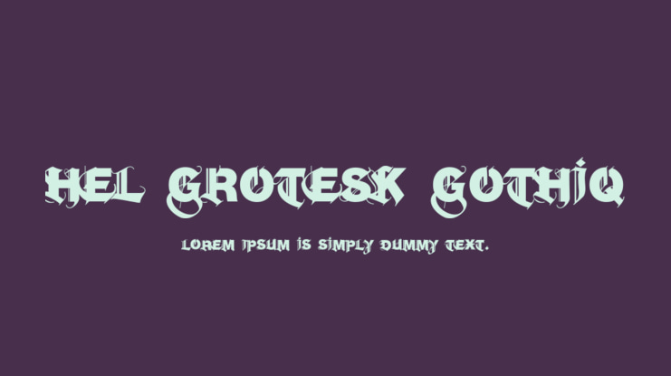 Hel Grotesk Gothiq Font