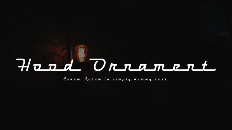 Hood Ornament Font