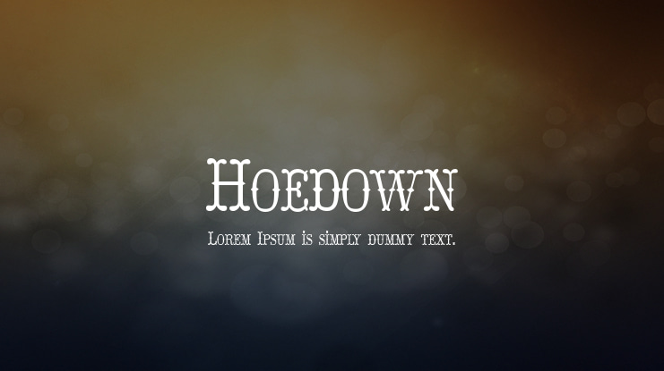 Hoedown Font