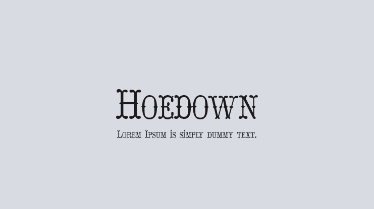 Hoedown Font