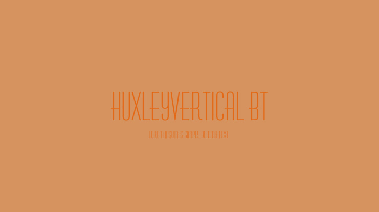 HuxleyVertical BT Font