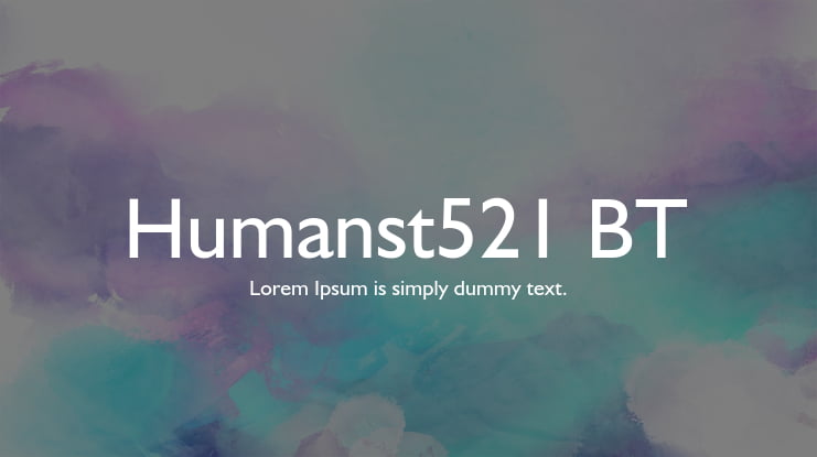 Humanst521 BT Font
