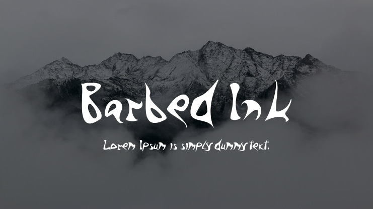 Barbed Ink Font