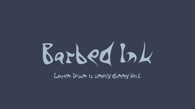 Barbed Ink Font