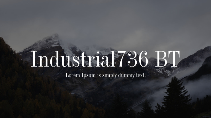 Industrial736 BT Font