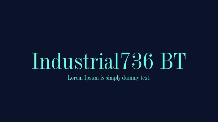 Industrial736 BT Font