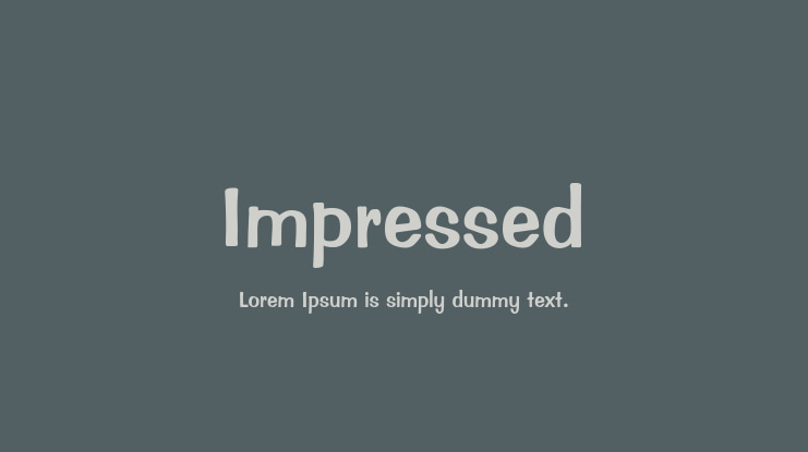 Impressed Font