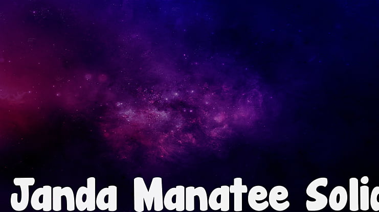 Janda Manatee Solid Font