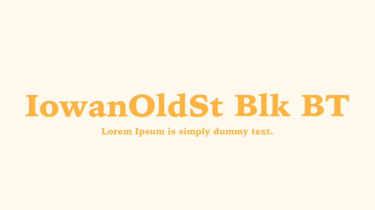 IowanOldSt Blk BT Font