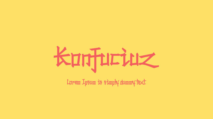 Konfuciuz Font Family