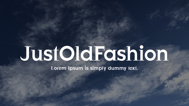 JustOldFashion Font