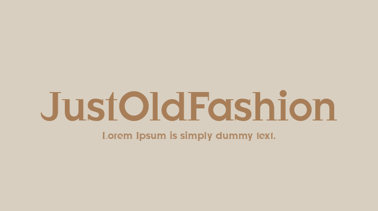 JustOldFashion Font