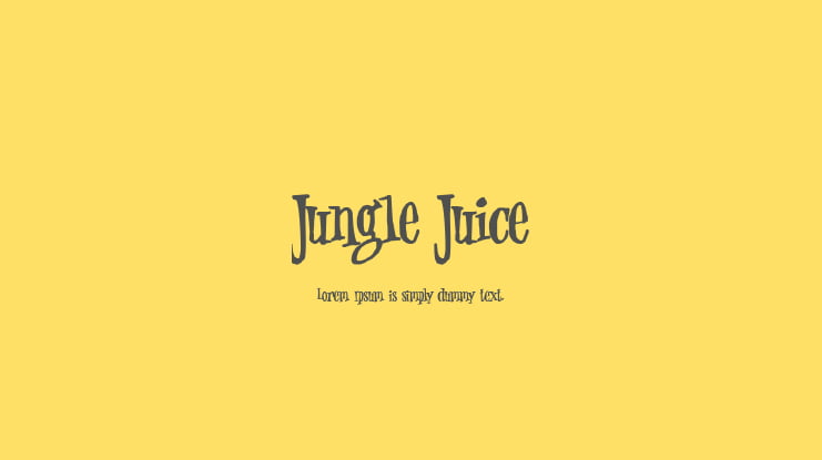 Jungle Juice Font
