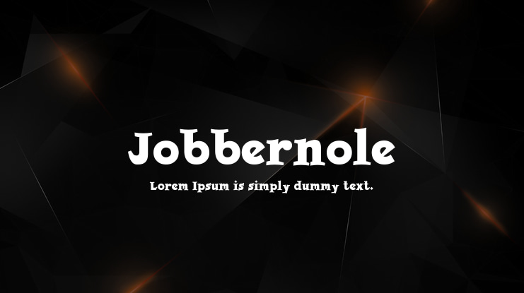 Jobbernole Font