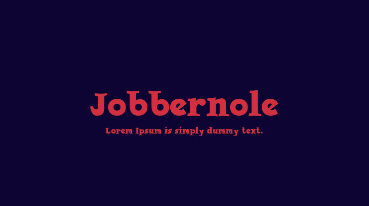 Jobbernole Font