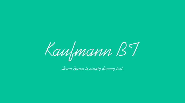 Kaufmann BT Font
