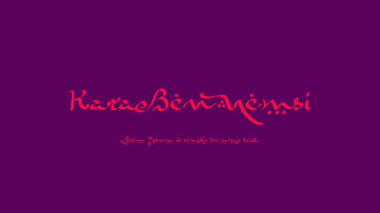 KaraBenNemsi Font