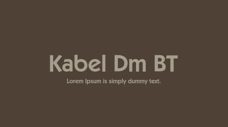 Kabel Dm BT Font