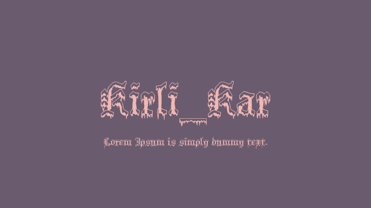 Kirli_Kar Font