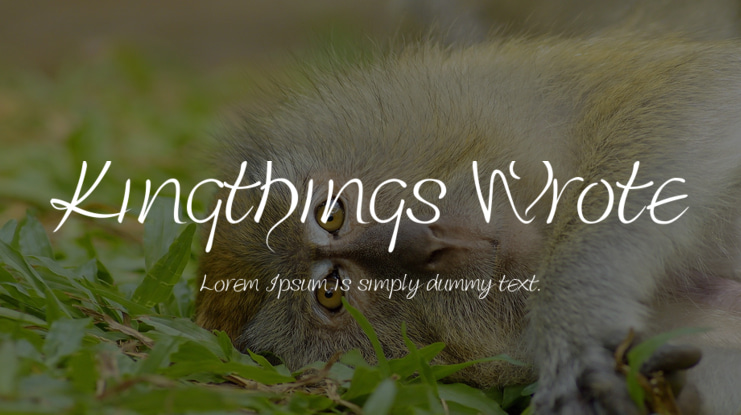 Kingthings Wrote Font