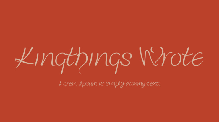 Kingthings Wrote Font
