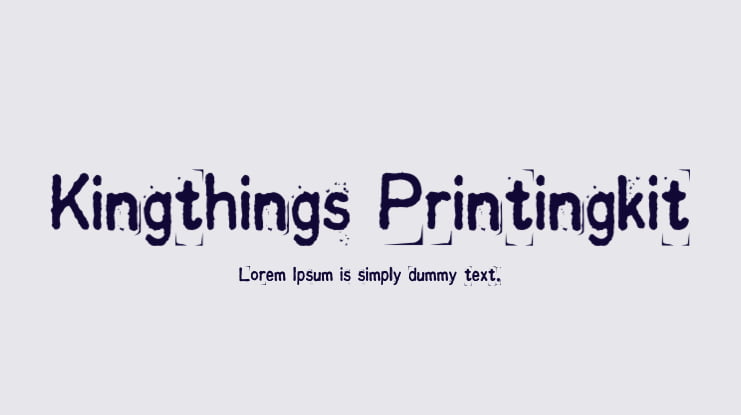 Kingthings Printingkit Font