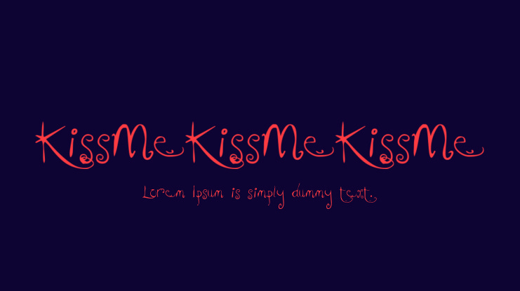 KissMeKissMeKissMe Font