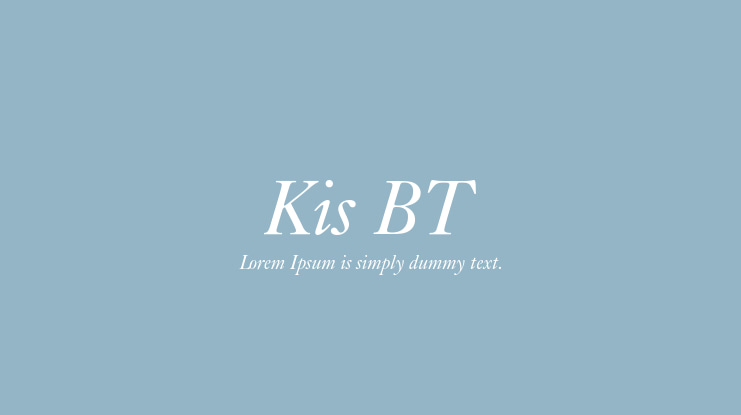 Kis BT Font