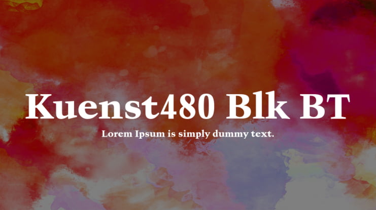 Kuenst480 Blk BT Font