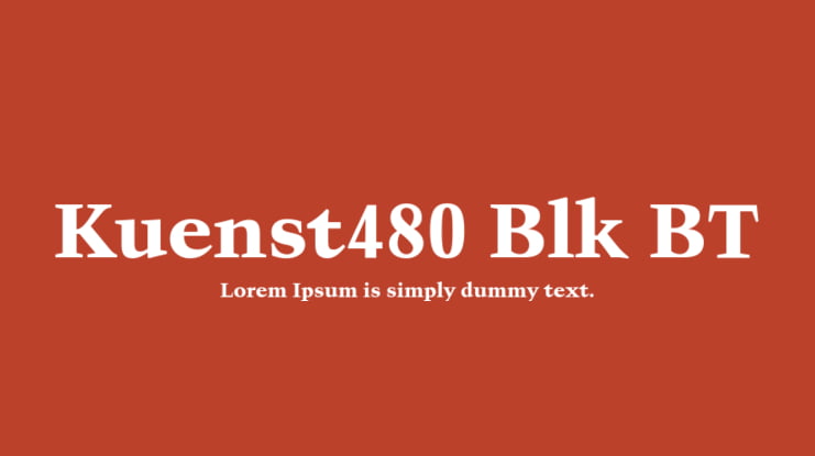 Kuenst480 Blk BT Font
