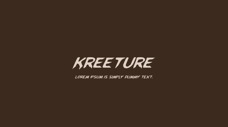 Kreeture Font