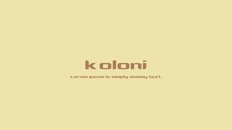 koloni Font