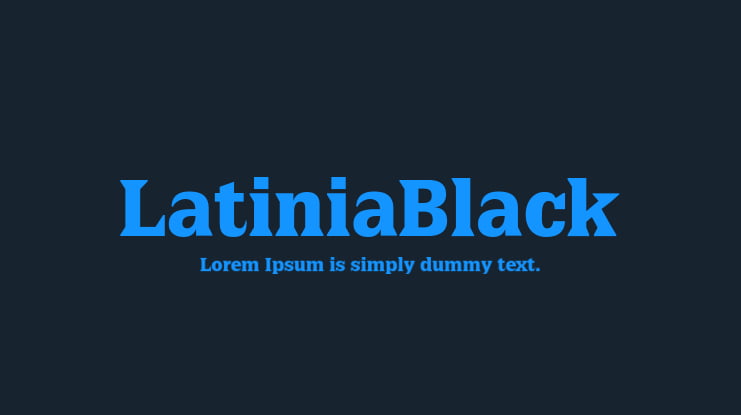 LatiniaBlack Font