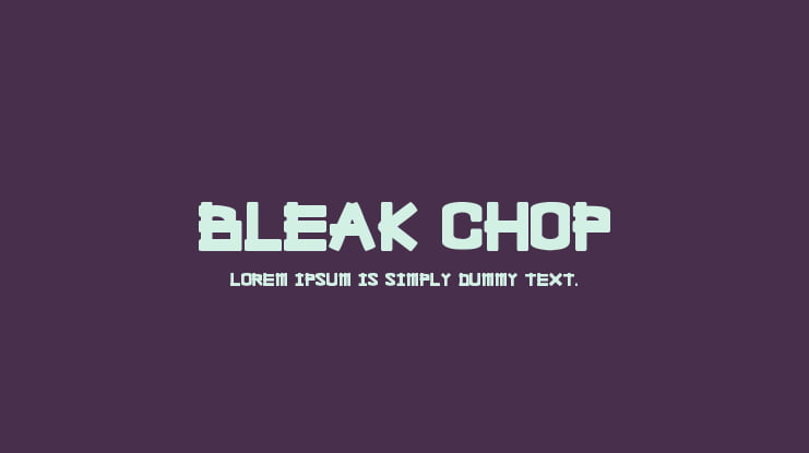 Bleak Chop Font