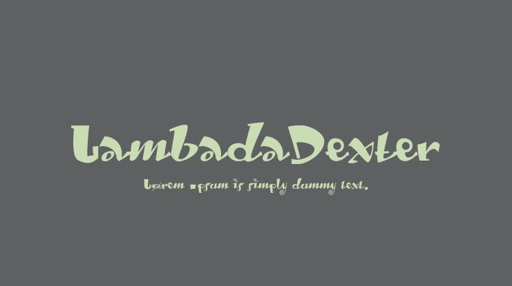LambadaDexter Font