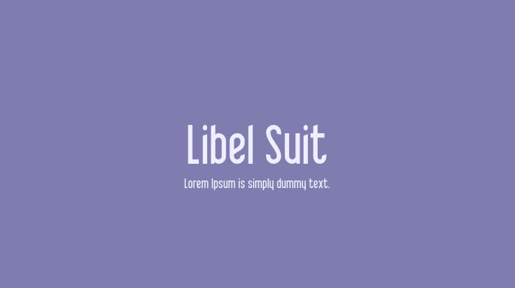 Libel Suit Font