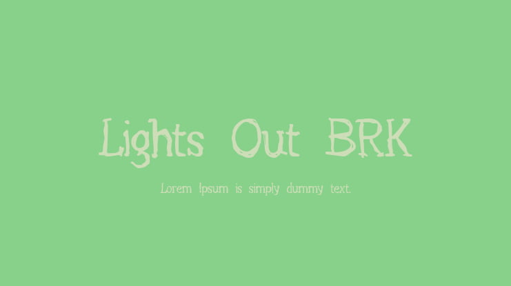 Lights Out BRK Font