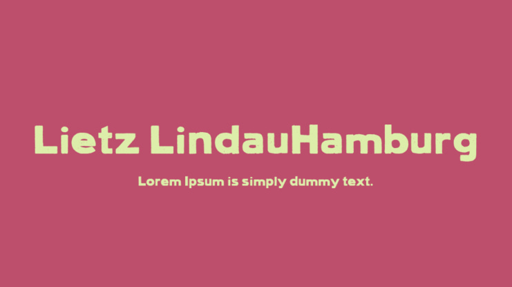 Lietz LindauHamburg Font