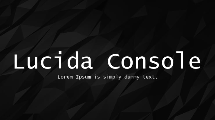 Lucida Console Font