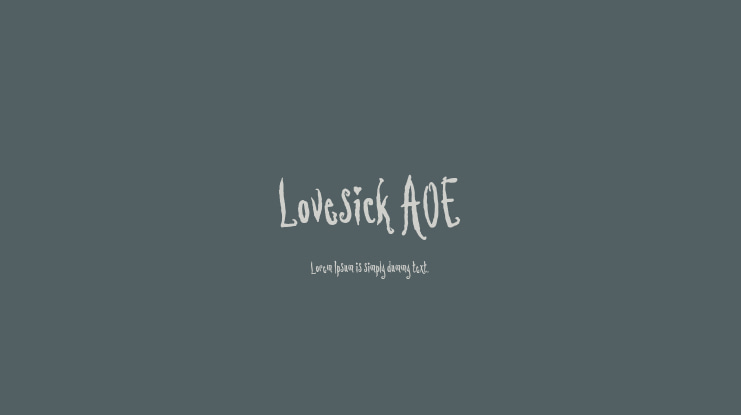 Lovesick AOE Font
