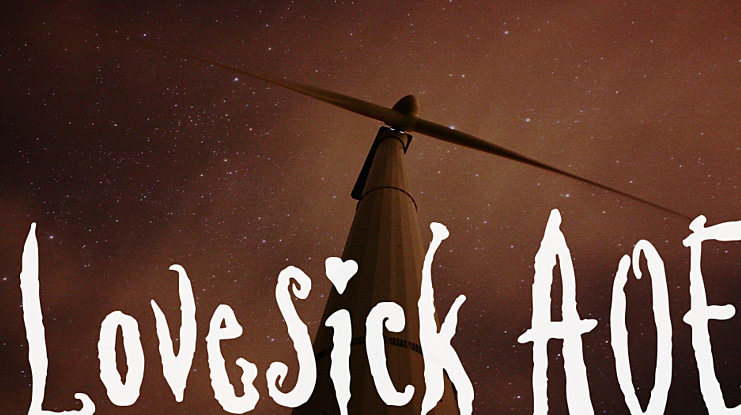 Lovesick AOE Font