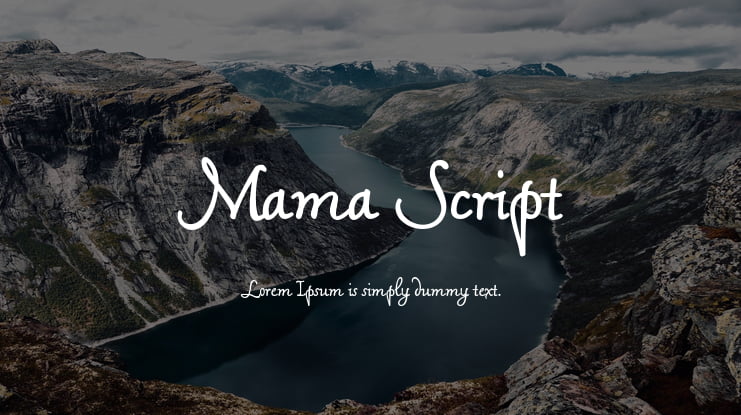 Mama Script Font