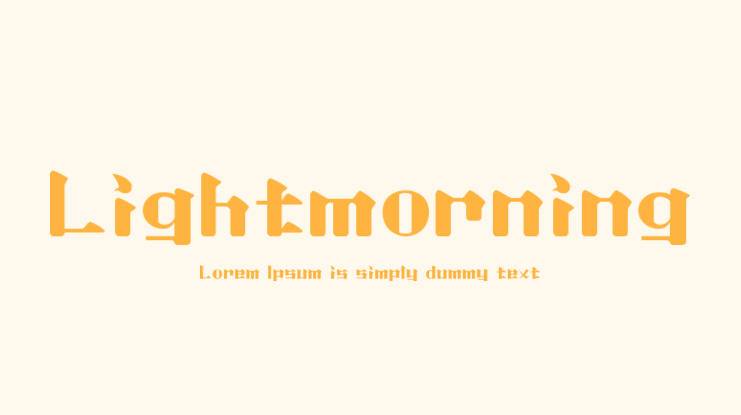 Lightmorning Font