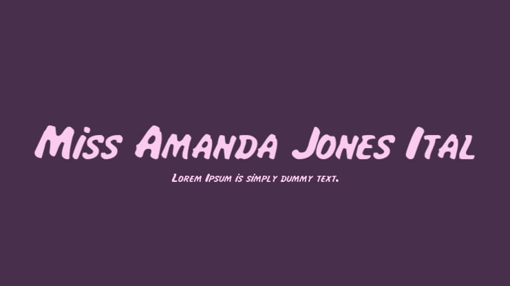 Miss Amanda Jones Ital Font