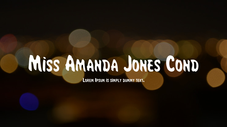 Miss Amanda Jones Cond Font