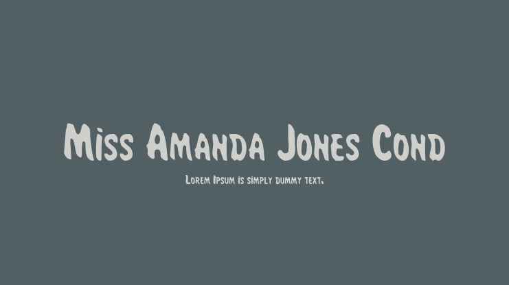 Miss Amanda Jones Cond Font